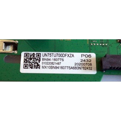 KIT DE TARJETAS PARA TV SAMSUNG / NUMERO DE PARTE MAIN BN94-16077S / BN41-02751A / BN97-16648B / BN41-02751A-000 / FUENTE BN44-01056A / L75S6N_THS / BN4401056A / PANEL CY-BT075HGEV3H / MODELO UN75TU700DFXZA BC02 - Imagen 2